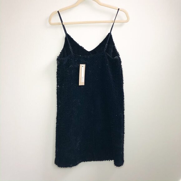 Navy Velvet Sequin Shift Dress - NWT - HOLIDAY DRESS - Picture 3 of 7